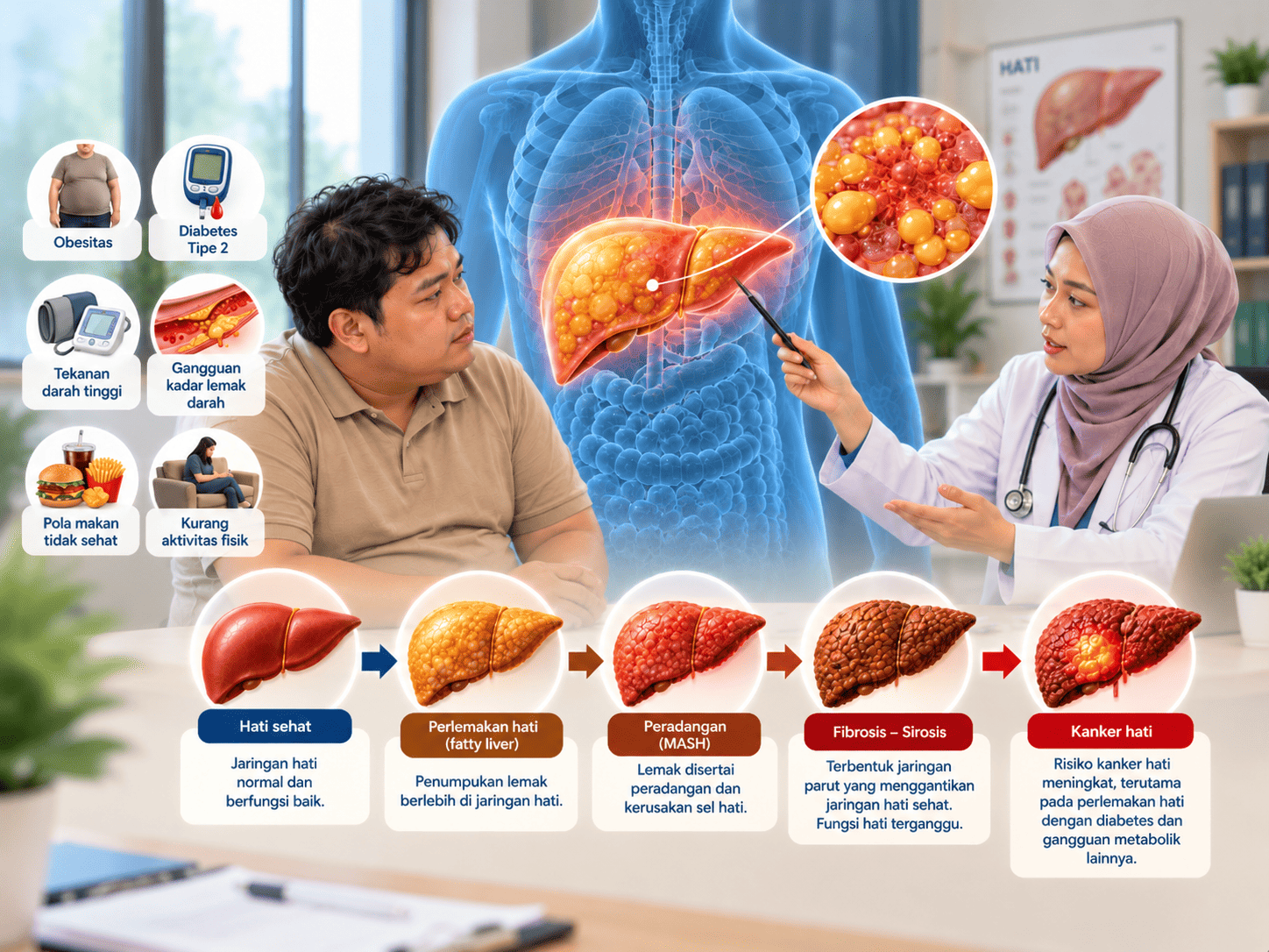 Fatty Liver (Perlemakan Hati), Diabetes, dan Risiko Kanker Hati: Apa Hubungannya?